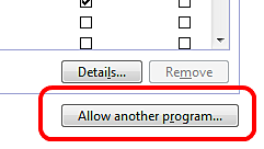 Windows 7 Firewall Configuration